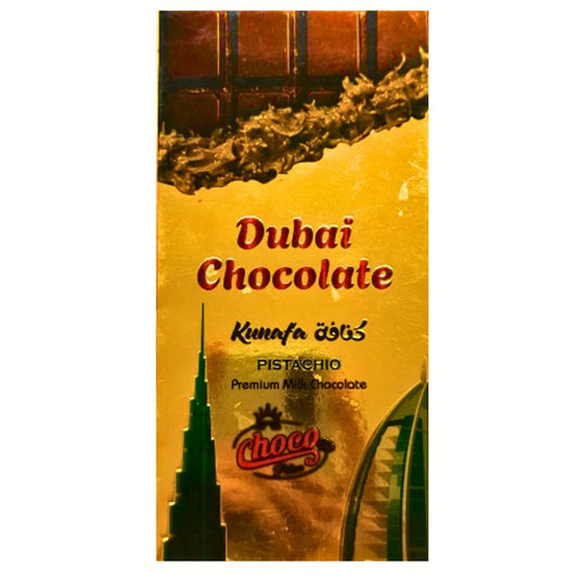 Choco Dubai Chocolate Kunafa Pistachio Premium Milk Chocolate 200g