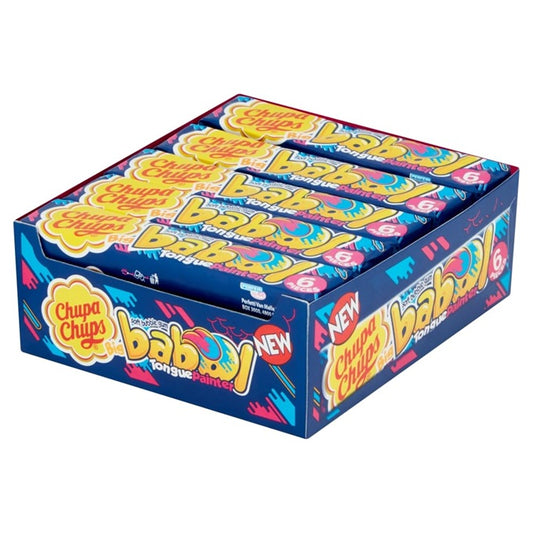 Chupa Chups Big Babol Bubble Gum - Blue Raspberry Tongue Painter (20 Packs)
