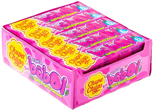 Chupa Chups Big Babol Tutti Frutti Flavour Bubble Gum 6 Pieces (Pack of 20)