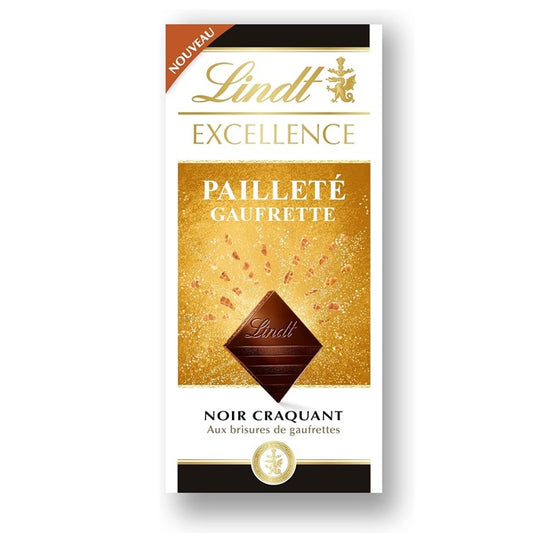 Lindt Excellence Crunchy Waffle Dark Chocolate 100gm