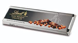 Lindt Swiss Premium Dark Chocolate With Whole Hazelnuts Silver 300gm