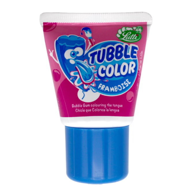 Tubble Color Lutti Tubble Color Raspberry Flavor Bubble Gum 35g – glamshow