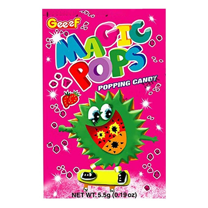 Magic Pops Popping Candy Strawberry Flavor (Pack of 40)
