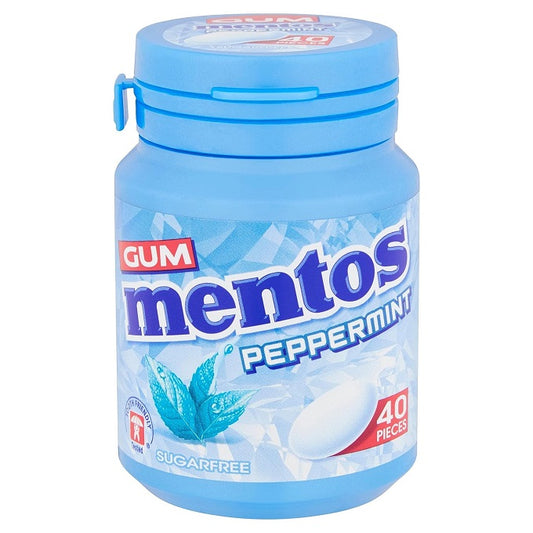 Mentos Sugar Free Peppermint Chewing Gum Bottle,40 Pieces