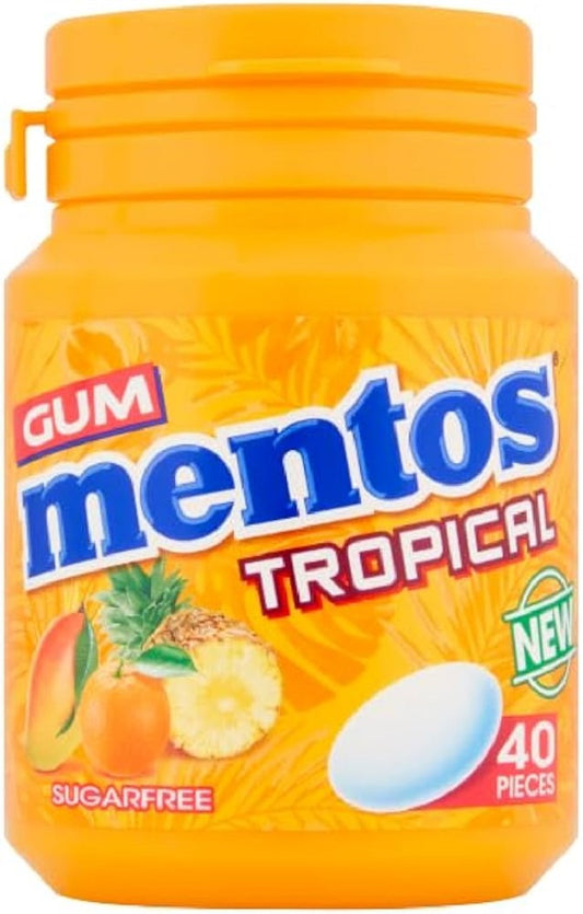 Mentos Tropical Flavour Gum Sugar Free 40 Pieces (56g)