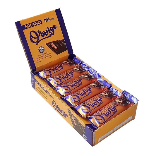 Milano Orange Chocolate Bar 24pcs Box - 576g