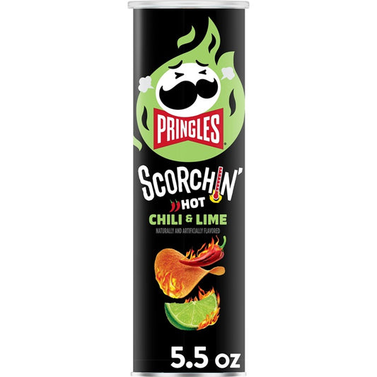 Pringles Scorchin' Hot Chili & Lime Potato Crisps Chips 158gm
