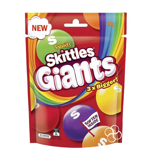 Skittles Giants Fruit Sweets Pouch Bag, 170g