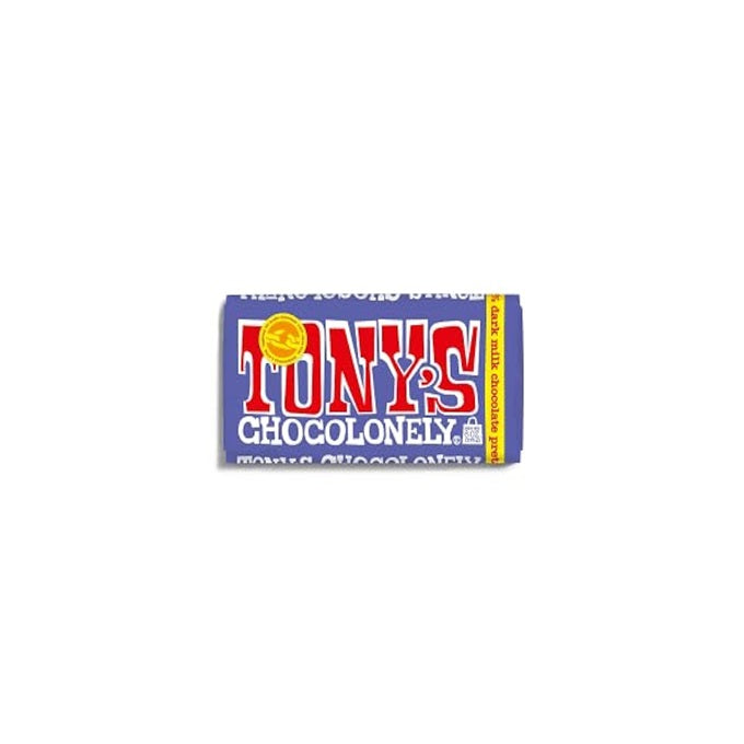 Tony's Chocolonely Milk Pretzel Toffee 42% Dark Chocolate Bar 180gm ...