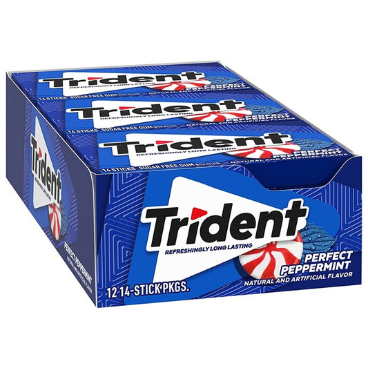 Trident Sugar Free Gum Perfect Peppermint 12 Packs