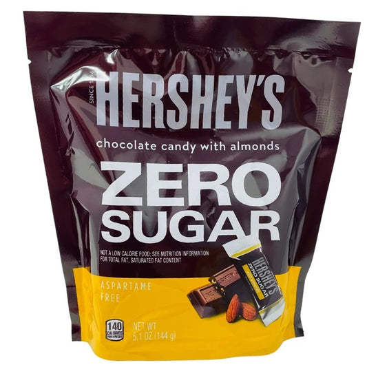 HERSHEY'S Zero Sugar Chocolate Candy with Almonds 144gm