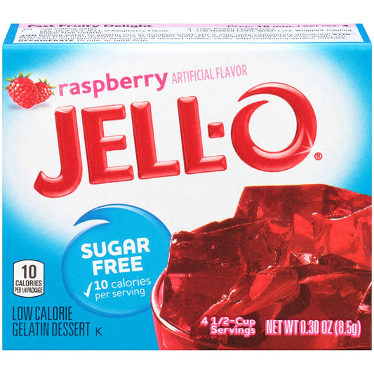 Jell-O Sugar Free Raspberry Gelatin Mix  (Pack of 6)