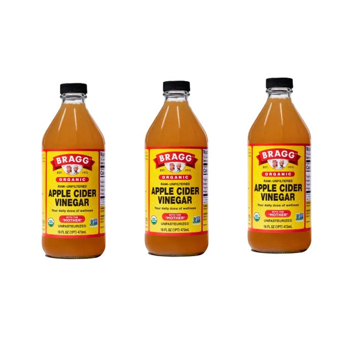 Bragg Organic Apple Cider Vinegar USA  473ml (3 Packs)