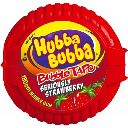 Hubba Bubba Bubble Tape Seriously Strawberry 56gm