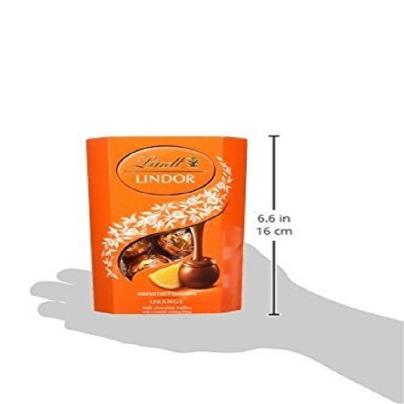 Lindt Lindor Milk Orange Chocolate Truffles Box 200g