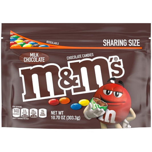 M&MS Milk Chocolate Candy Sharing Size Bag 303gm
