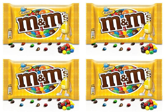 M&M's Peanut Coated Milk Chocolate Candies 45gm (Pack of 4)