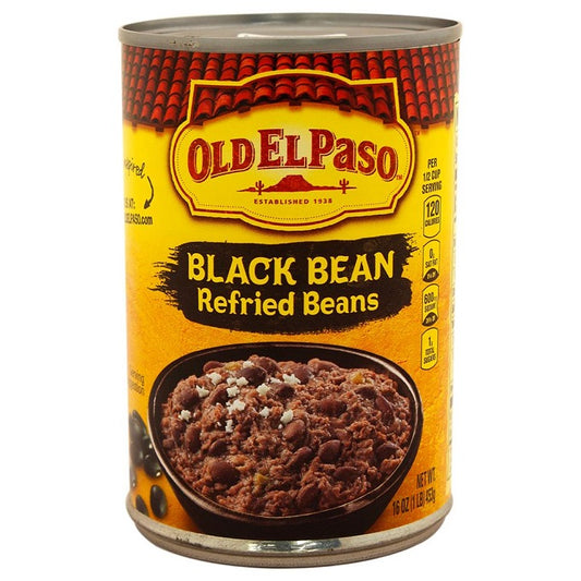 Old El Paso Black Bean Refried Beans 453gm