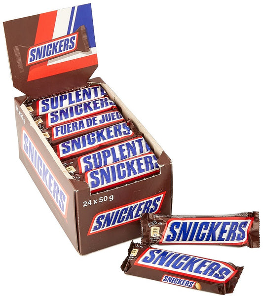 Snickers Chocolate Bar 50gm -Pack of 24