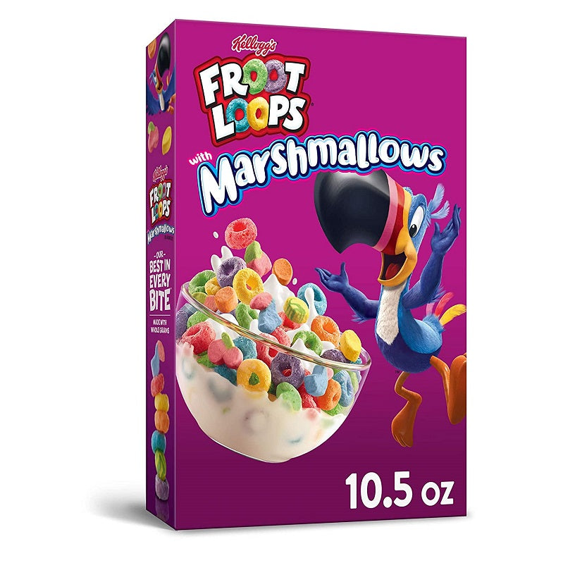 Kellogg's Froot Loops Breakfast Cereal with Fruity Shaped Marshmallows Imported